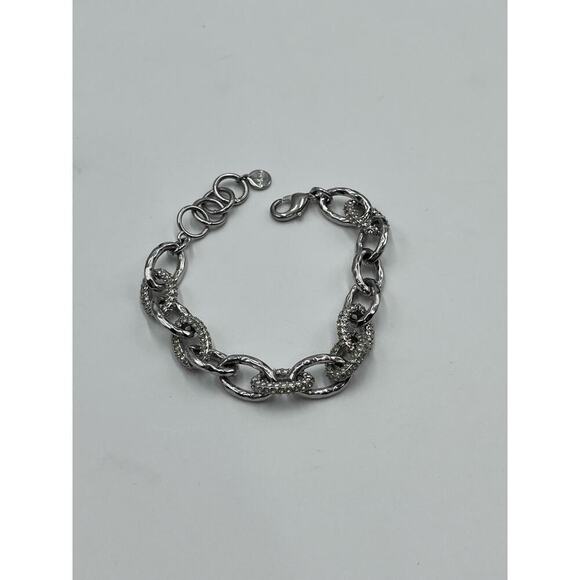 Stella & Dot Christina Chain
Link Silver tone Pave Crystal Bracelet - Picture 8 of 11